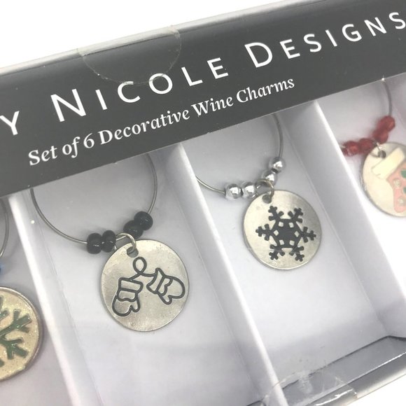 ASHLEY NICOLE DESIGNS🎄 Holiday Wine Charms - Picture 4 of 5